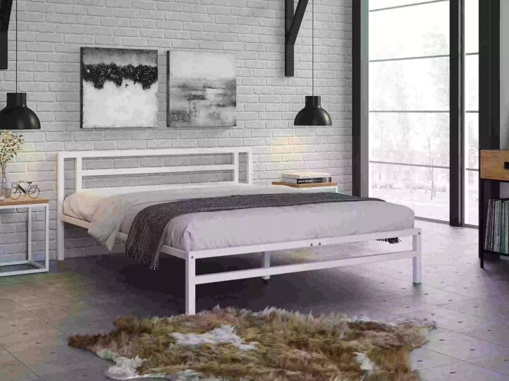 Двуспальная кровать Титан 160*200 Двуспальная кровать Титан, Бежевый