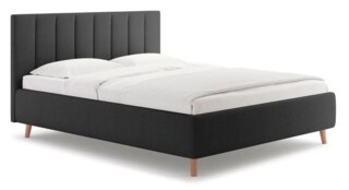 Двуспальная кровать Alma 160х200 с подъёмным механизмом багама серый, Серый