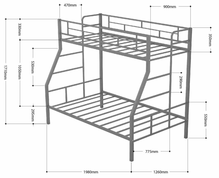 Кровать двухъярусная Раута твист с полкой Кровать двухъярусная Раута твист, Коричневый