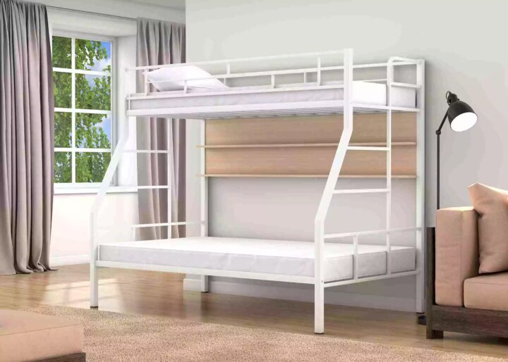 Кровать двухъярусная Раута твист с полкой Кровать двухъярусная Раута твист, Коричневый
