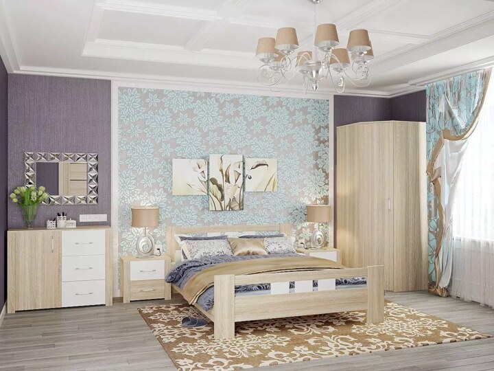 Тумба прикроватная Сопрано ТБ-220 с ящиками арт55, Бежевый