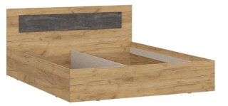 Двуспальная кровать МСП 1, без основания 160×200 см, Коричневый