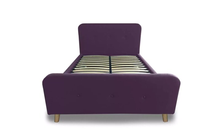 Кровать с подъемным механизмом Афина 7 160 с матрасом Divano Basic Независимые пружины НПБ дизайн 1, Фиолетовый