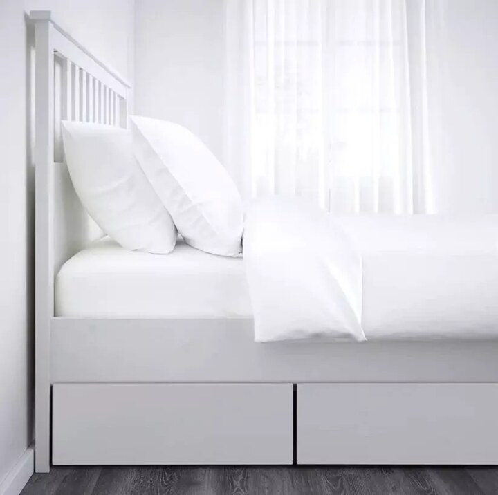 Каркас кровати с 4 ящиками HEMNES, Белый