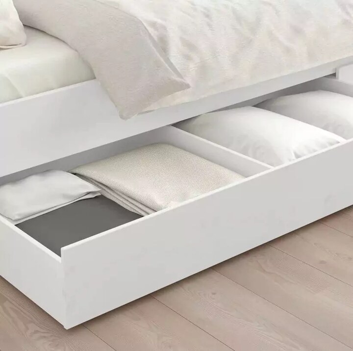 Каркас кровати с 4 ящиками HEMNES, Белый