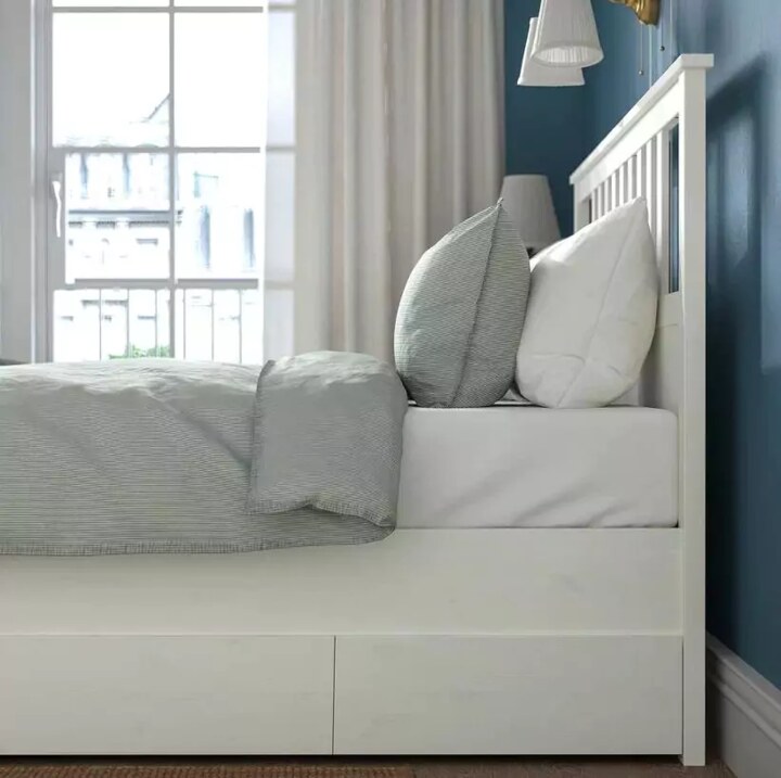 Каркас кровати с 4 ящиками HEMNES, Белый