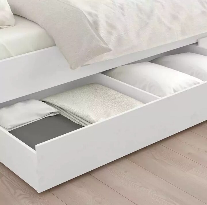 Каркас кровати с 2 ящиками HEMNES, Белый