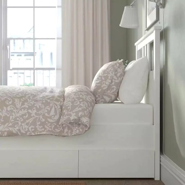 Каркас кровати с 2 ящиками HEMNES, Белый