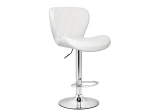 Барный стул Porch white / chrome, Белый