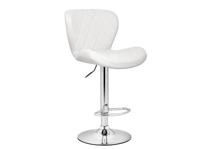 Барный стул Porch white / chrome, Белый