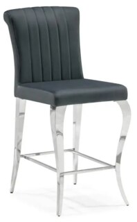 Барный стул Joan dark grey / steel, Серый