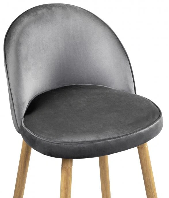 Барный стул Dodo 1 dark grey with edging / wood, Серый