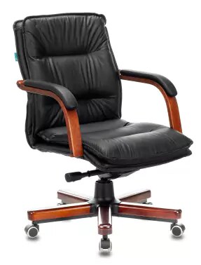 Кресло руководителя Бюрократ T-9927 Walnut-LOW, Черный